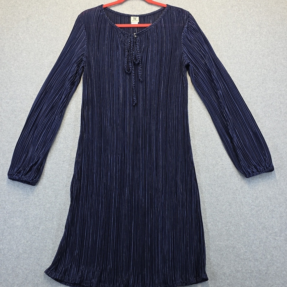 Wrapper Navy Blue Long Sleeve Dress NWT